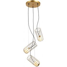 Italux Coco lampa wisząca 3x25 W złota MDM-3941/3GD