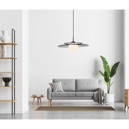 Italux Sarah lampa wisząca 1x40 W czarna MDM-4000/1BK