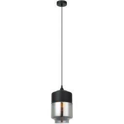 Italux Molina lampa wisząca 1x40 W czarna-przydymiona MDM-2377/1 BK+SG