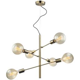 Italux Madalyn lampa wisząca 6x40 W brąz antyczny MDM3582/6 AB