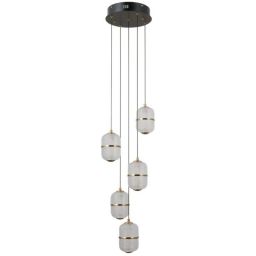 Italux Alani lampa wisząca 5x28 W czarna PND-34375-5-BK
