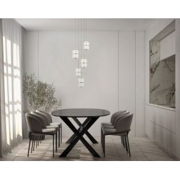 Italux Alani lampa wisząca 5x28 W czarna PND-34375-5-BK