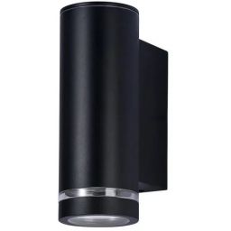 Italux Fondo kinkiet zewnętrzny 1x40 W czarny piaskowany OWL-2067-1-GU10
