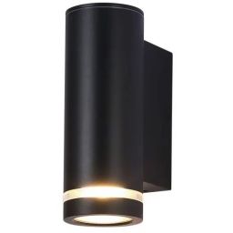 Italux Fondo kinkiet zewnętrzny 1x40 W czarny piaskowany OWL-2067-1-GU10