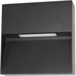 Italux Fenis 4K kinkiet zewnętrzny 1x3 W czarny piaskowany OWL-2685-4K