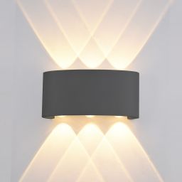Italux Ortelo kinkiet zewnętrzny 3x8 W czarny piaskowany OWL-451-3-BL