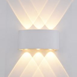 Italux Ortelo kinkiet zewnętrzny 3x6 W biały OWL-451-3-WH