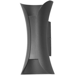 Italux Dante kinkiet zewnętrzny 2x6 W czarny piaskowany PL-356-S
