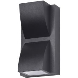 Italux Edgar kinkiet zewnętrzny 2x6 W czarny PL-437B
