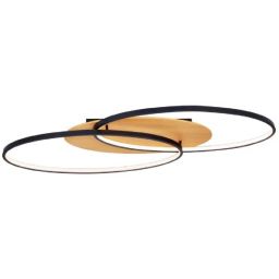 Italux Poraso lampa podsufitowa 2x24 W czarna PLF-93439-24W-WO