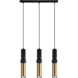 Italux Isidora lampa wisząca 3x25 W czarna-brązowa PND-14290-3A-BK-BRO