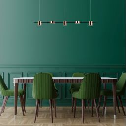 Italux Remdal lampa wisząca 5x30 W mosiądz PND-16374-5-BK-4K