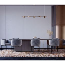 Italux Remdal lampa wisząca 5x30 W mosiądz PND-16374-5-COP-GD-4K