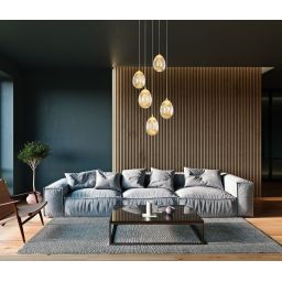 Italux Huelto lampa wisząca 5x4,8 W złota PND-22112132-5A-CHPN