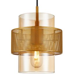 Italux Vinoti lampa wisząca 1x40 W złota PND-22132-1S-GD-AMB