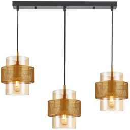 Italux Vinoti lampa wisząca 3x40 W złota PND-22132-3S-GD-AMB