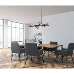 Italux Erimida lampa wisząca 8x5 W czarna PND-2244-8A-BL