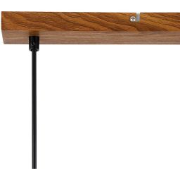 Italux Naster lampa wisząca 3x25 W czarna-drewno PND-23051-3-WO