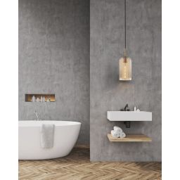 Italux Renti lampa wisząca 1x40 W złota PND-25205-1S-BK-AMB