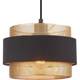 Italux Bans lampa wisząca 1x40 W czarna-złota PND-27467-1-BK-GD
