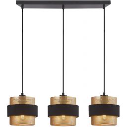 Italux Bans lampa wisząca 3x40 W czarna-złota PND-27467-3-BK-GD