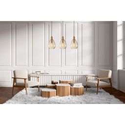 Italux Zulo lampa wisząca 3x40 W mosiądz PND-27812-3-BRO-AMB