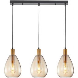 Italux Zulo lampa wisząca 3x40 W mosiądz PND-27812-3-BRO-AMB