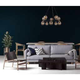 Italux Galvez lampa wisząca 10x5 W mosiądz PND-28622-10A