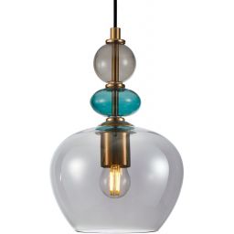 Italux Busco lampa wisząca 1x40 W czarna-złota PND-30263-1A-BRO-SG