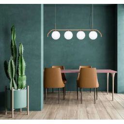 Italux Carimi lampa wisząca 4x5 W mosiądz PND-3300-4-HBR