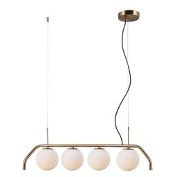 Italux Carimi lampa wisząca 4x5 W mosiądz PND-3300-4-HBR