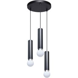 Italux Macera lampa wisząca 3x40 W czarna PND-33849-3R-BK