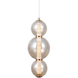 Italux Butero lampa wisząca 3x4 W złota-bursztynowa PND-34359-3V-HBR-AMB