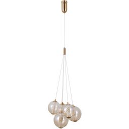 Italux Butero lampa wisząca 5x4 W złota-bursztynowa PND-34359-5-HBR-AMB