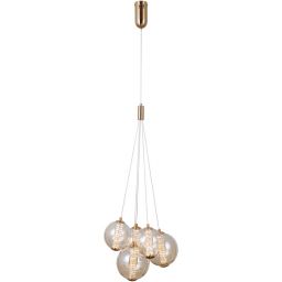 Italux Butero lampa wisząca 5x4 W złota-bursztynowa PND-34359-5-HBR-AMB