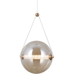 Italux Rastia lampa wisząca 1x12 W złota-bursztynowa PND-34361-L-HBR-AMB