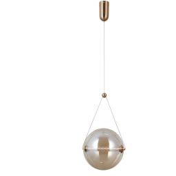 Italux Rastia lampa wisząca 1x12 W złota-bursztynowa PND-34361-L-HBR-AMB