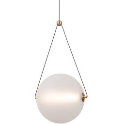 Italux Rastia lampa wisząca 1x12 W złota-opal PND-34361-L-HBR-OPAL