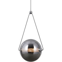 Italux Rastia lampa wisząca 1x9 W chrom-przydymiona PND-34361-M-CH-SG