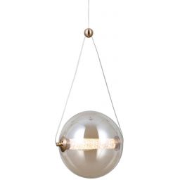 Italux Rastia lampa wisząca 1x9 W złota-bursztynowa PND-34361-M-HBR-AMB