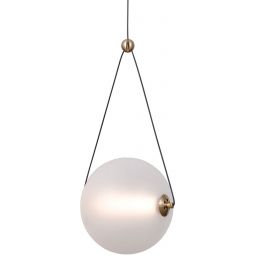 Italux Rastia lampa wisząca 1x9 W złota-opal PND-34361-M-HBR-OPAL