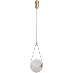 Italux Rastia lampa wisząca 1x9 W złota-opal PND-34361-M-HBR-OPAL