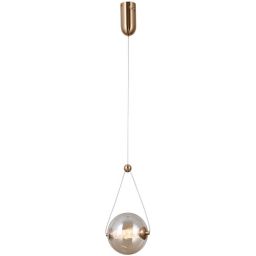 Italux Rastia lampa wisząca 1x6 W złota-bursztynowa PND-34361-S-HBR-AMB