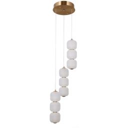 Italux Ganti lampa wisząca 20 W złota-opal PND-34362-9-HBR-OPAL