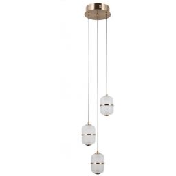 Italux Alani lampa wisząca 3x15 W złota PND-34375-3-HBR