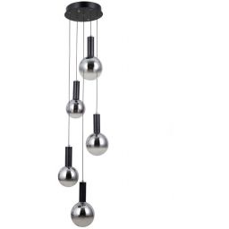 Italux Strela lampa wisząca 5x25 W czarna PND-34378-5S-BK