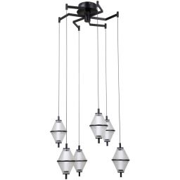 Italux Fuente lampa wisząca 6x30 W czarna PND-34395-6-BK