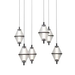 Italux Fuente lampa wisząca 6x30 W czarna PND-34395-6-BK