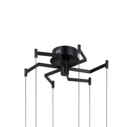 Italux Fuente lampa wisząca 6x30 W czarna PND-34395-6-BK