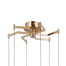 Italux Fuente lampa wisząca 6x30 W złota PND-34395-6-HBR